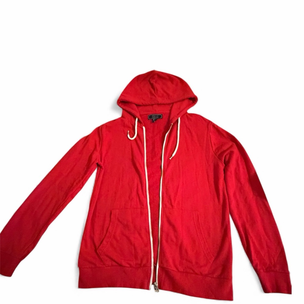 Forever 21 Men's Red Zip-Up Sweater